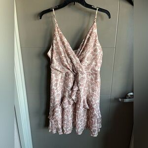 Trixxi Cream and Pink Paisley Dress